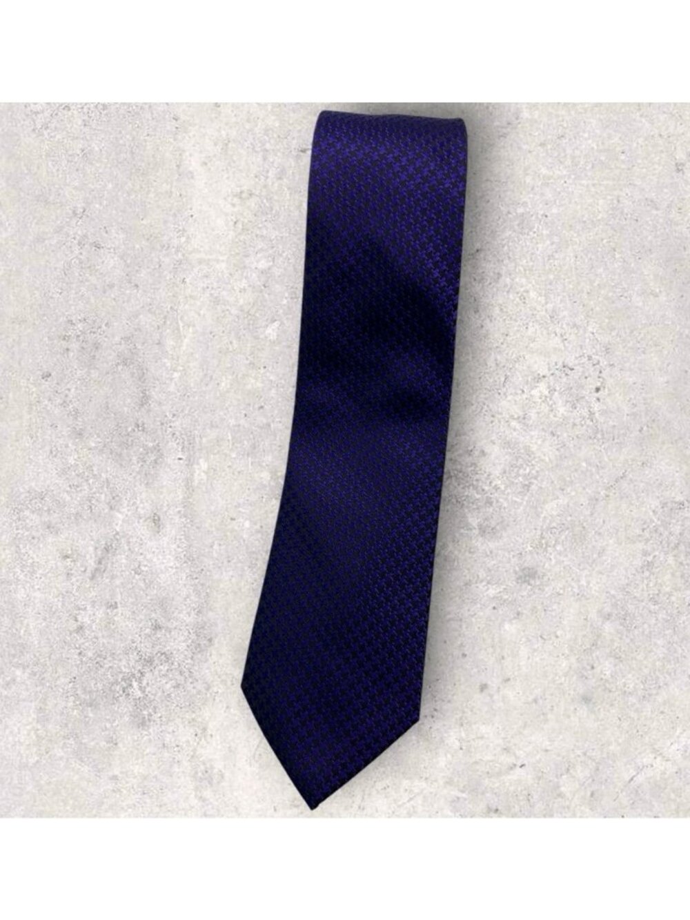 PIERRE BALMAIN Silk Tie ITALY Black Purple Geometric W:3.4" EUC